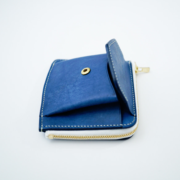 sottile mini wallet [ cobalt ] ミニ財布 コンパクトウォレット 9枚目の画像