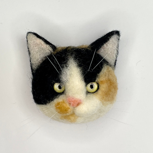 羊毛フェルト 三毛猫 ぶち猫 羊毛フェルト 三毛猫 ぶち猫 ハンドメイド