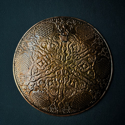 銅のお皿（ガラムザニー）Φ20ｃｍ【GHALAM ZANI -013】 3枚目の画像