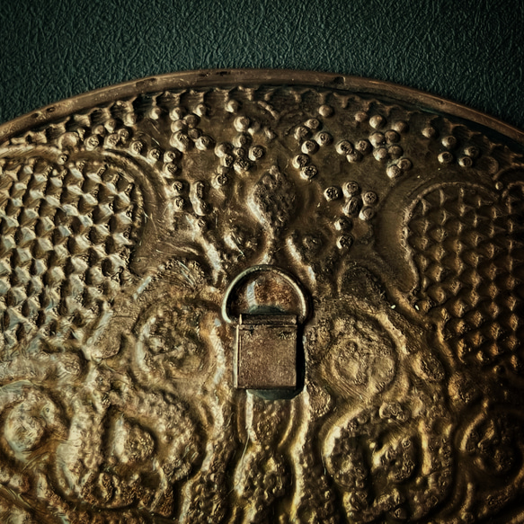 銅のお皿（ガラムザニー）Φ20ｃｍ【GHALAM ZANI -013】 4枚目の画像