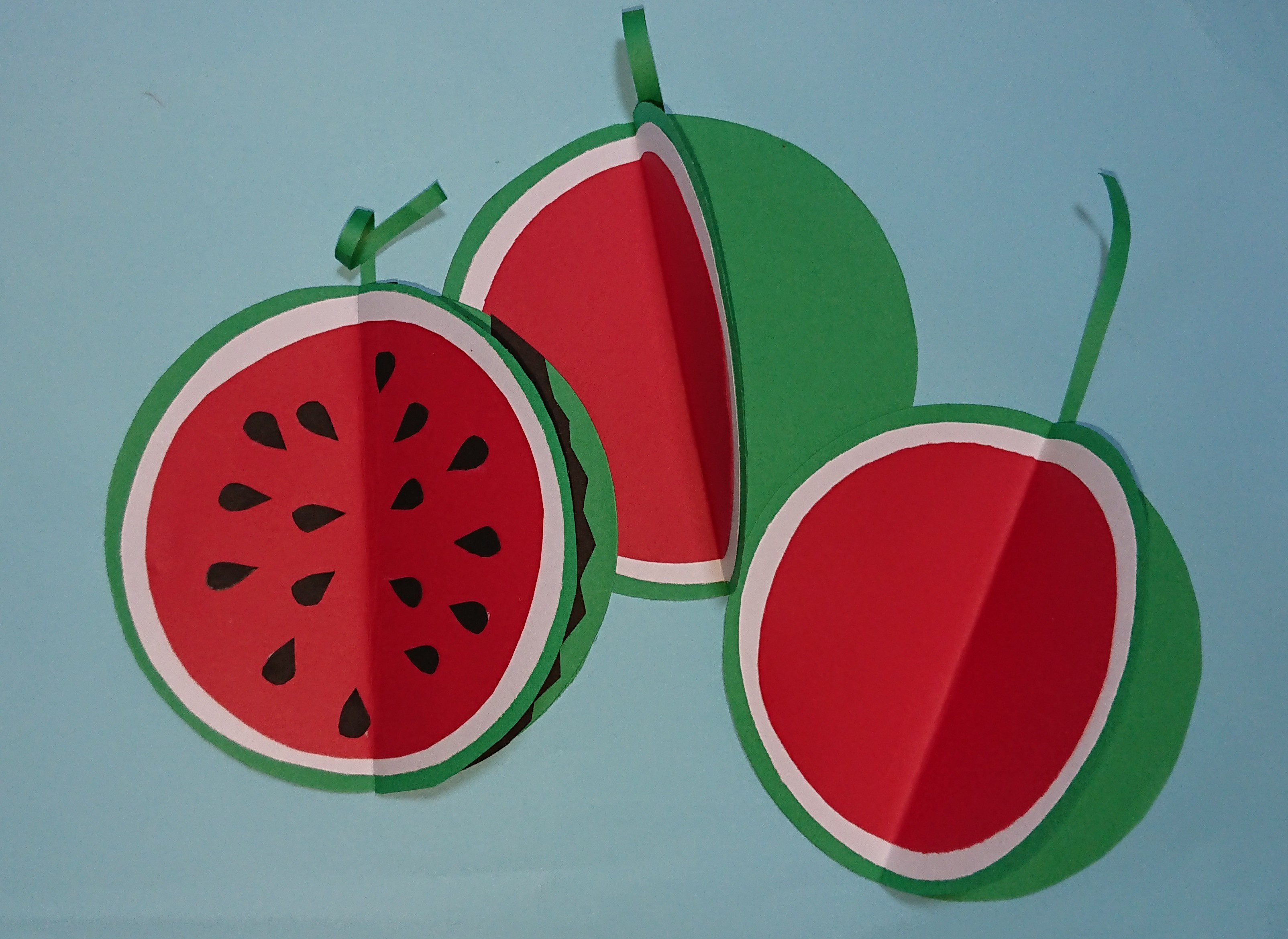 再販(17)、送料無料、夏の製作、スイカ製作キット8人分1セット  