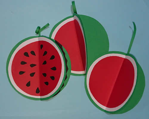 再販(18)、送料無料、夏の製作、スイカ製作キット8人分1セット