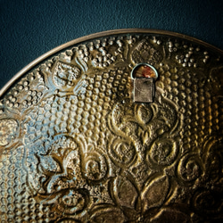 銅のお皿（ガラムザニー）Φ20ｃｍ【GHALAM ZANI -015】 4枚目の画像