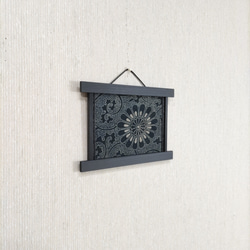 壁掛け　和風 かべ飾り　古布・藍型染　NO.24 2枚目の画像