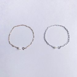 【A type】14KGF or silver925 Chain bracelet 4枚目の画像