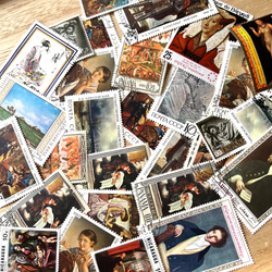 世界の切手~絵画と肖像画~30枚☆使用済み切手・海外切手 1枚目の画像