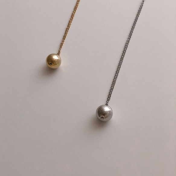 Metal ball necklace 5枚目の画像