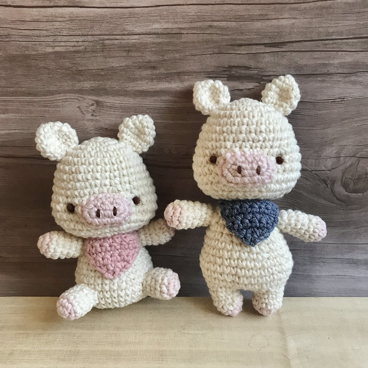 あみぐるみ　ハンドメイド　ぶたさん　うさぎさん　　【オーダー商品】ゆっこ