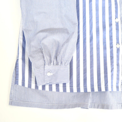organic cotton frill pocket blouse (blue stripe) 11枚目の画像