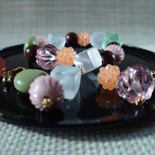 どこでもあんみつ 桜餡と抹茶 ブレスレット ブレスレット