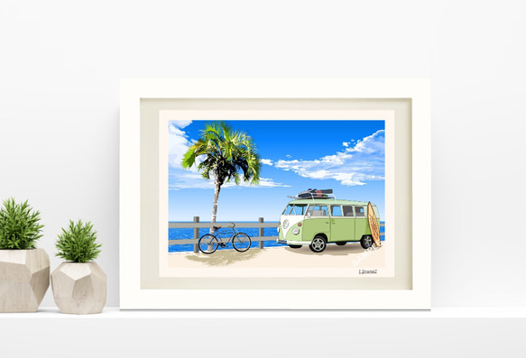 A4サイズ「ワーゲンバス」 絵画 hiroma2 通販 13981563｜Creema(クリーマ)