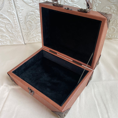 アンティークトランクケース風 小物入れ【ブラウン】 その他インテリア