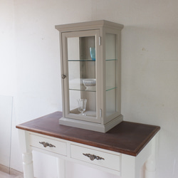 チーク総無垢 ガラスパンケース'80W ショーケース 陳列ケ－ス 飾り棚