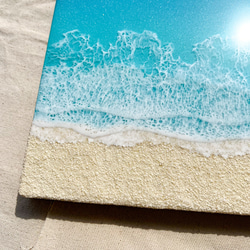 【原画】海アート B4（365×258×20mm） レジンアート 海　波　インテリア　絵 4枚目の画像