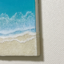 【原画】海アート B4（365×258×20mm）レジンアート 壁掛け　インテリア 3枚目の画像
