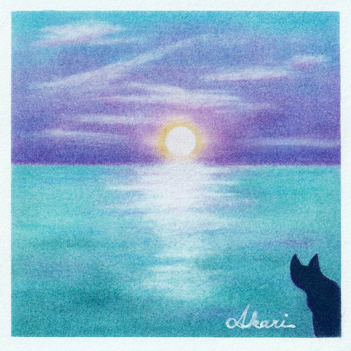 パステルアート ミニ原画「Sunrise」 絵画 Akari 通販 13983086