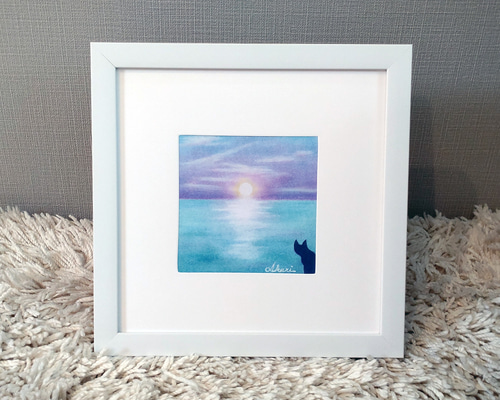 パステル画（原画）朝日。 パステルアート ミニ原画「Sunrise」 絵画 Akari 通販 13983086