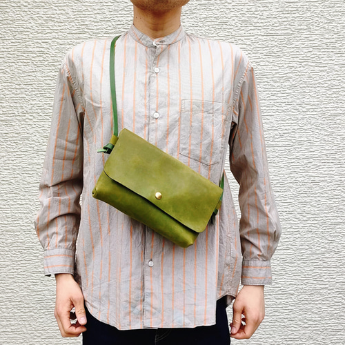 国産革】ポテッとしたポストマンバッグ（レザー/ショルダーバッグ