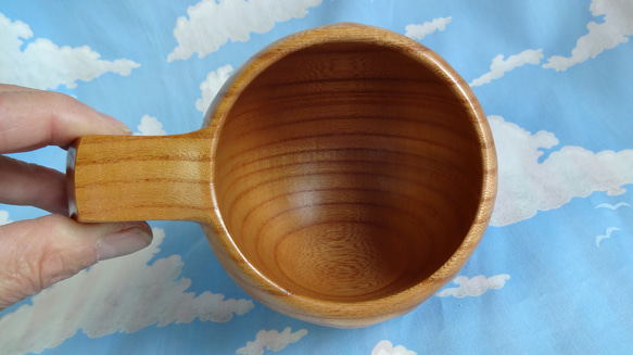 　　ケヤキの一木彫りコーヒーカップ 10枚目の画像
