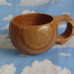　　ケヤキの一木彫りコーヒーカップ 6枚目の画像