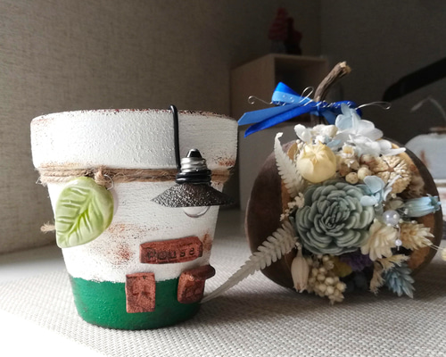 リメ鉢・リメイク鉢☆ランプのまちの鉢B 1個（リメ缶・リメ鉢） 多肉