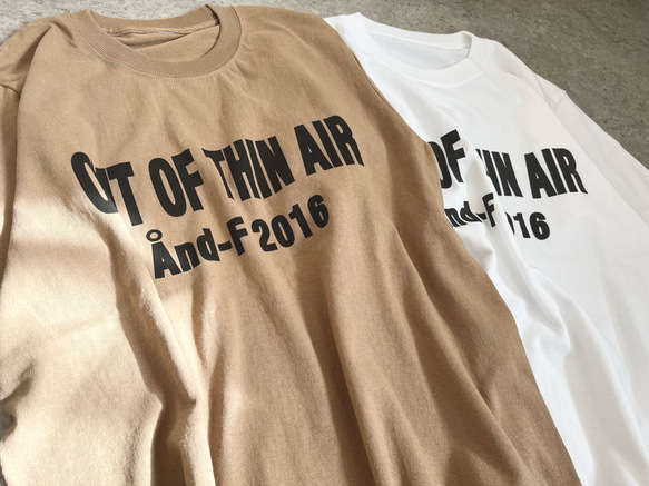 シンプルで合わせやすい♪大人のロゴTシャツ「out of thin air」 9枚目の画像
