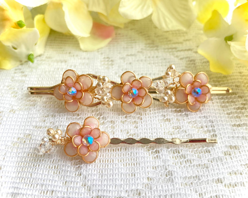 ワイヤーフラワーのヘアピンセット ヘアピン ninico 通販