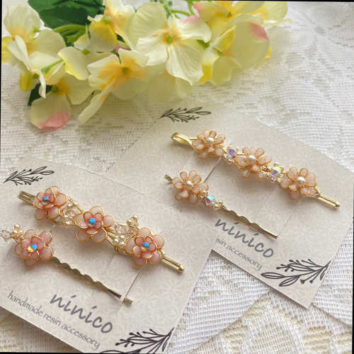 ワイヤーフラワーのヘアピンセット ヘアピン ninico 通販 13983688