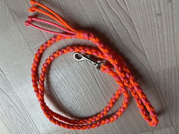 パラコードリード（ネオンオレンジandピンク） リード・首輪 BIGDIPPER