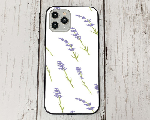 スマホケース12 期間限定 iphone 強化ガラス ラベンダー藤 花柄