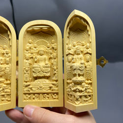 十八羅漢  木彫仏像  三開仏  置物  仏教工芸品 2枚目の画像