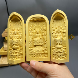 十八羅漢  木彫仏像  三開仏  置物  仏教工芸品 3枚目の画像