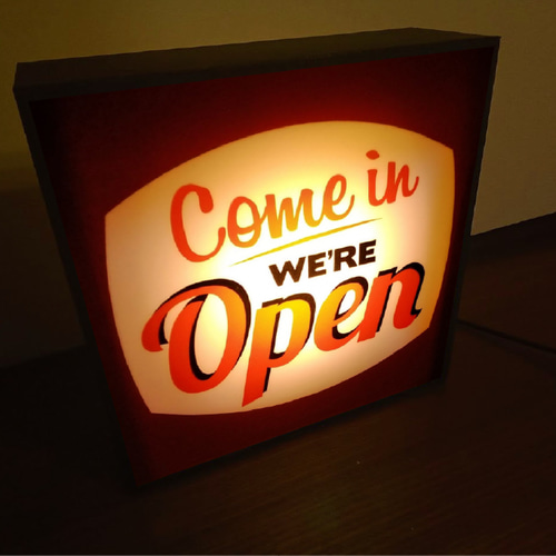 OPEN オープン 開店 営業中 自宅 店舗 ランプ アメリカンレトロ