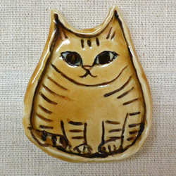 トラネコとシロネコの小さいお皿　３枚セット　豆皿　ねこ・猫　手作り陶芸　陶器 5枚目の画像