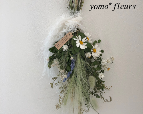 ＊専用＊ラムズイヤー&ライムボール  ドライフラワースワッグ 専用＊ラムズイヤー&ライムボール ドライフラワースワッグ