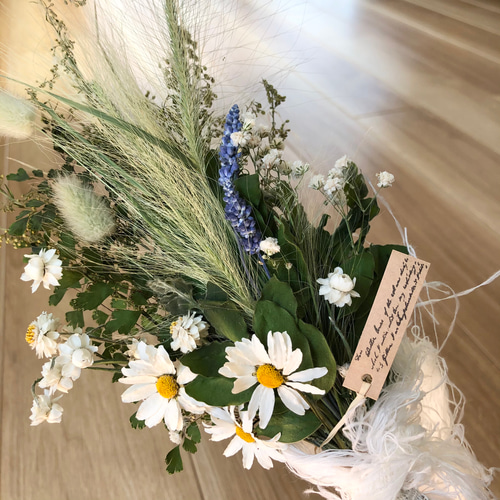 Natural＊スプレーバラとホワイトスワッグ♡ドライフラワースワッグ