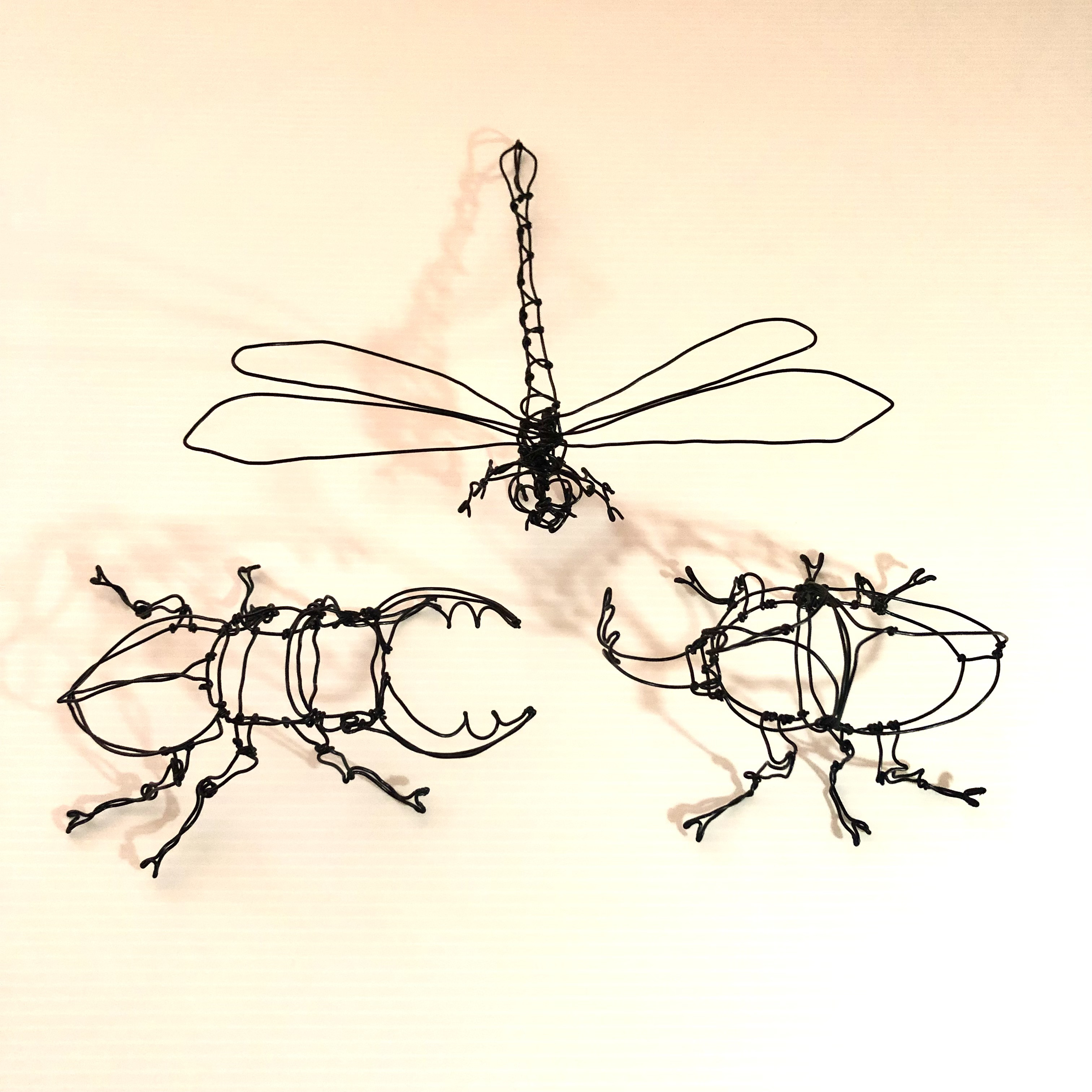 ワイヤーアート昆虫シリーズ　人気3匹セット