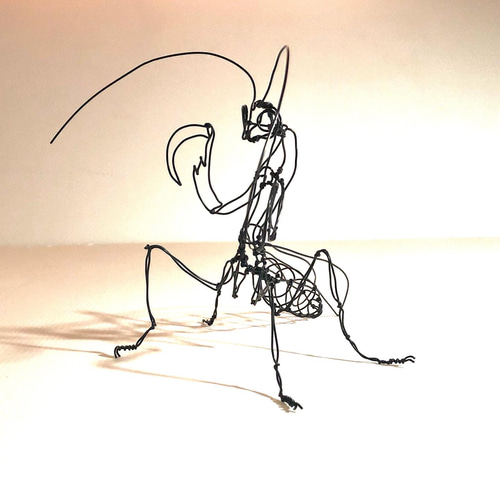 ワイヤーアート昆虫シリーズ カマキリ その他インテリア雑貨