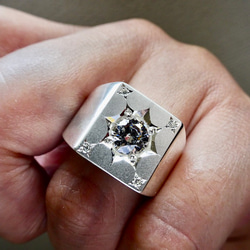 仁尾彫金『平打アイアンクロスリング、幅1.5cm厚み2.5mm