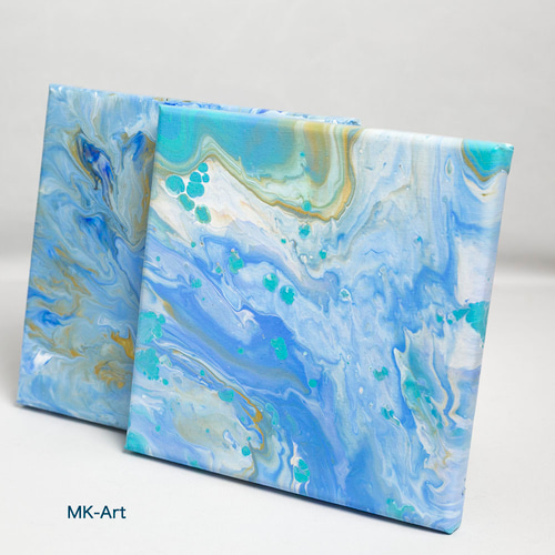 marks.art 絵画　絵　アート マーブルアートパネル( 深海 18x18cm) 絵画 MK-Art 通販 13985051