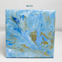 マーブルアートパネル( 深海 18x18cm) 絵画 MK-Art 通販 13985051