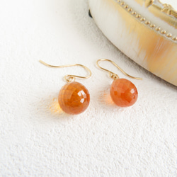 ロンドンブルートパーズのワイヤー爪留めペンダントトップ14kgf