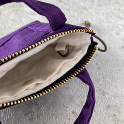新色・トートバッグ型　パス・キーケース　紫 3枚目の画像