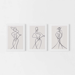 【0635】アートポスター　Woman Body Minimalist Drawing Art Print　北欧 7枚目の画像