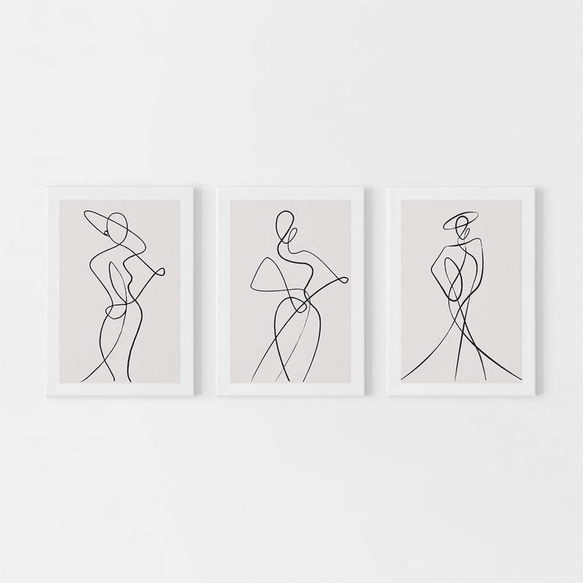 【0635】アートポスター　Woman Body Minimalist Drawing Art Print　北欧 7枚目の画像