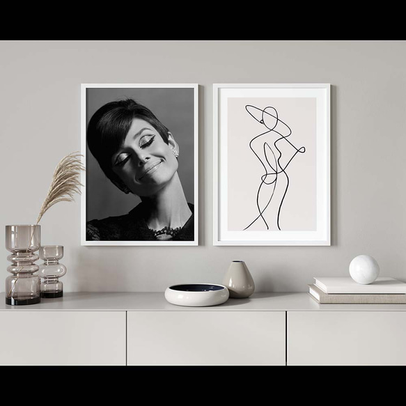 【0635】アートポスター　Woman Body Minimalist Drawing Art Print　北欧 9枚目の画像