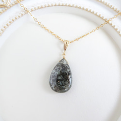 ロンドンブルートパーズのワイヤー爪留めペンダントトップ14kgf