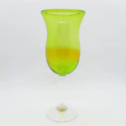 [G-3] 田沢湖ガラス・初夏色のワイングラス 1枚目の画像