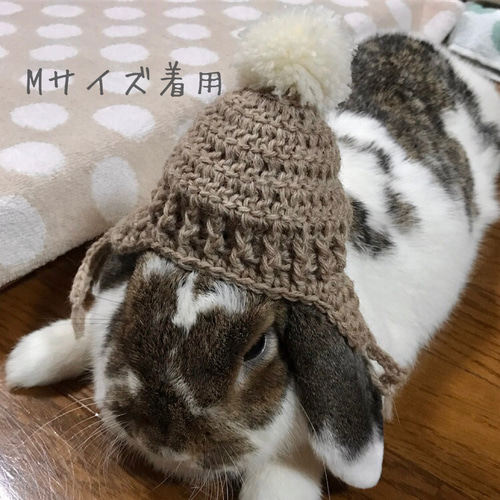 ゆきんこニット帽 うさぎ・ペット・ぬいぐるみ ペット服