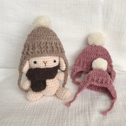 ゆきんこニット帽 うさぎ・ペット・ぬいぐるみ ペット服・アクセサリー